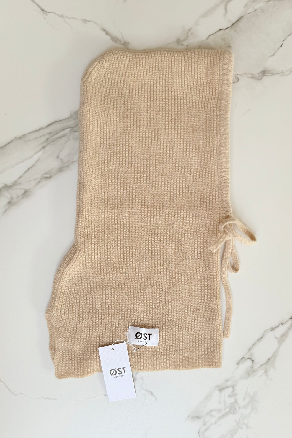 Ost London Rikke Cashmere Balaclava in Cream