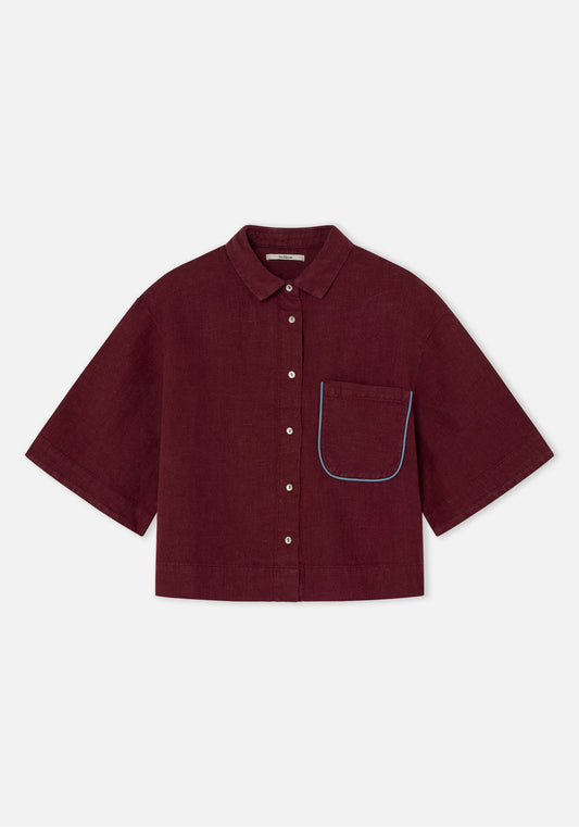 Dr Bloom Cherry Shirt in Wine