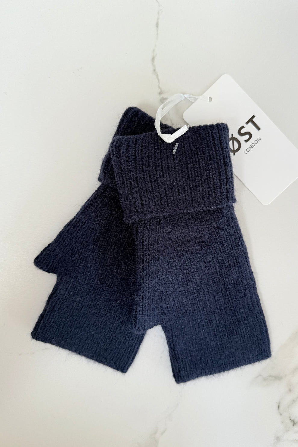 Ost London Ellen Wool Mittens in Navy