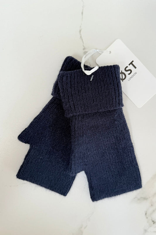 Ost London Ellen Wool Mittens in Navy