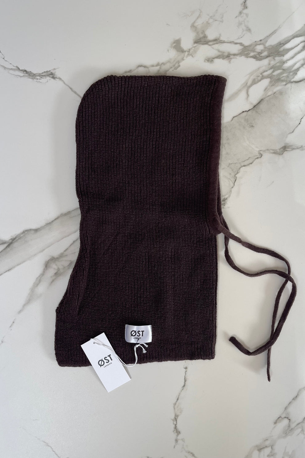 Ost London Rikke Cashmere Balaclava in Brown