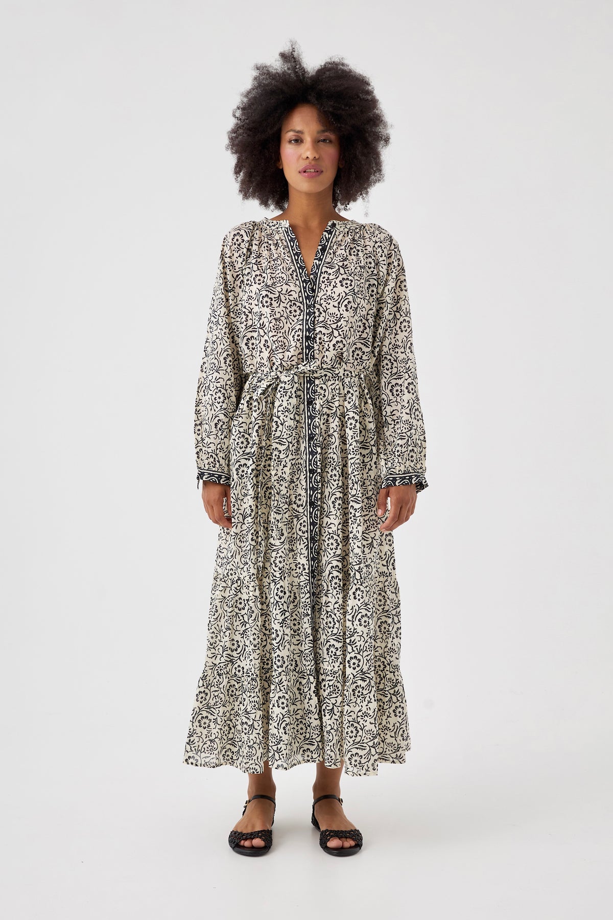 Chico Soleil THELMA DRESS in Fleurs De Tiare