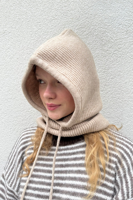 Ost London Martha Mohair Balaclava -Oat