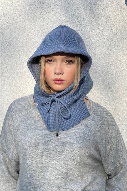 Ost London Marie Wool Balaclava -Blue
