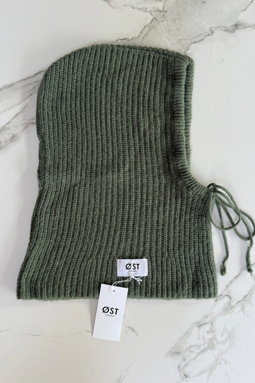 Ost London Marie Mohair Balaclava -Khaki