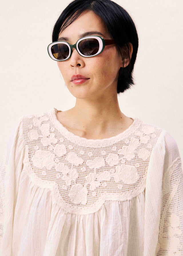 FRNCH Acaste Blouse in Creme