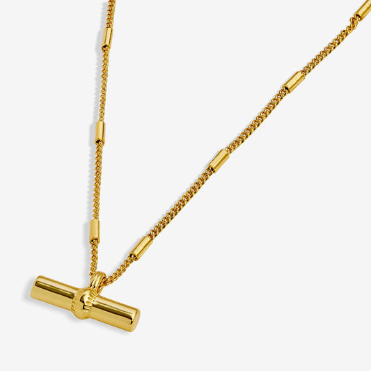 Joma Jewellery Classic Collection T-Bar Necklace In Gold Plating
