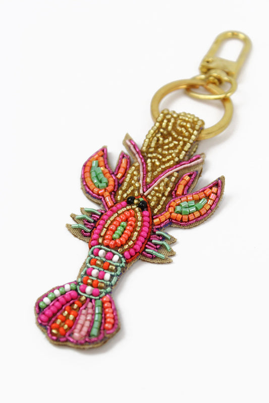 My Doris Rainbow Pink Lobster Keyring