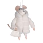 Felt Mouse in Fur Coat Decoration