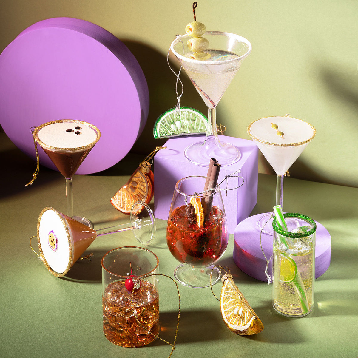 Sass & Belle Martini Cocktail Baubles