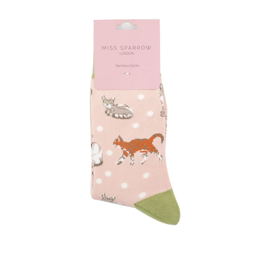 Miss Sparrow Cats & Spots Sage