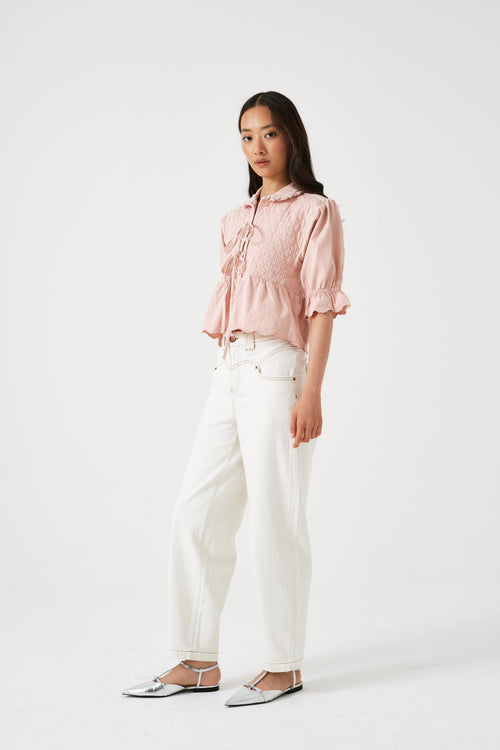 seventy + mochi Heidi Blouse in Pink Dawn