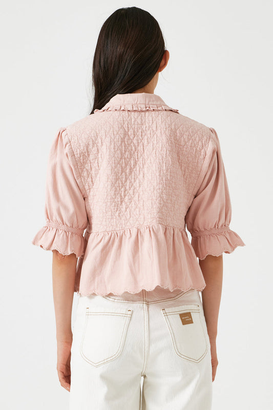 seventy + mochi Heidi Blouse in Pink Dawn