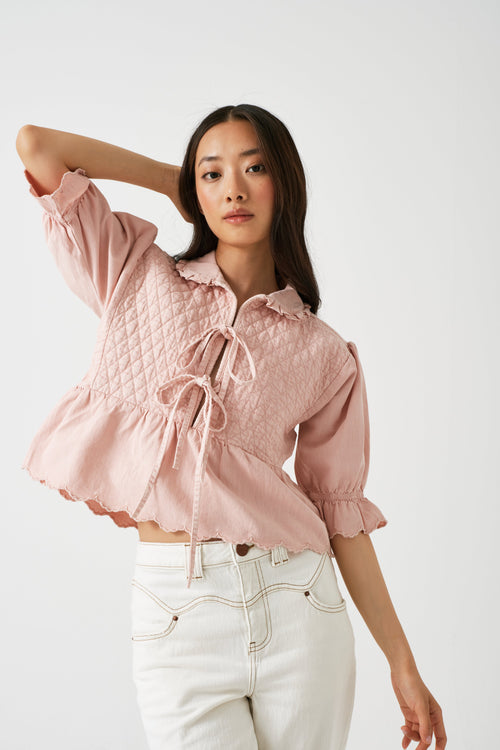 seventy + mochi Heidi Blouse in Pink Dawn