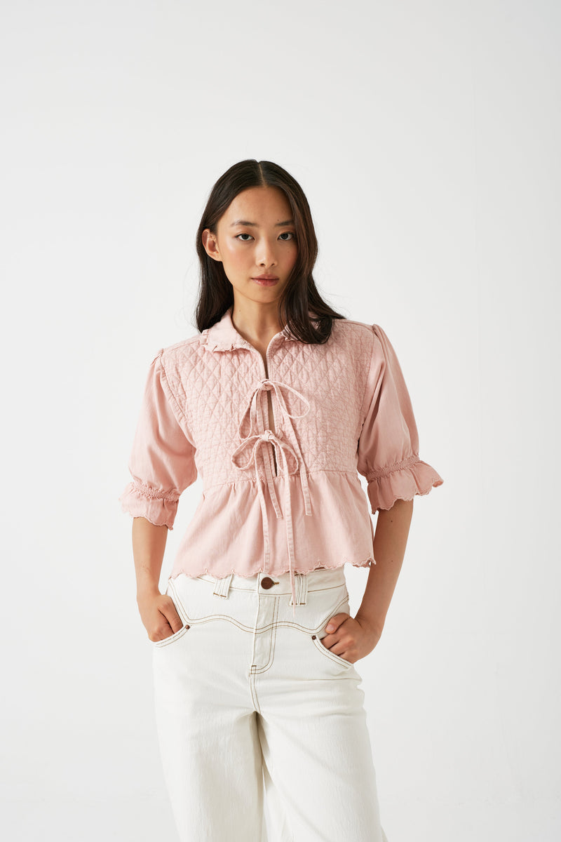 seventy + mochi Heidi Blouse in Pink Dawn