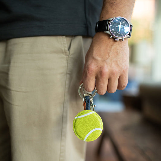 Caroline Gardner Green Tennis Ball Keyring