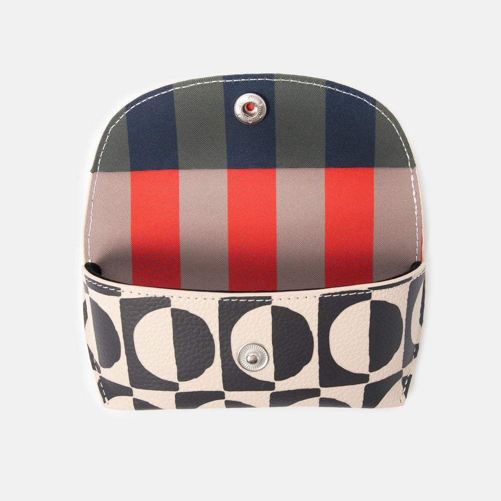 Caroline Gardner Mono Geo Circles Flap Glasses Case