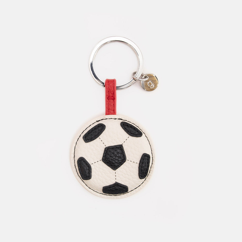 Caroline Gardner White/Black Football Keyring