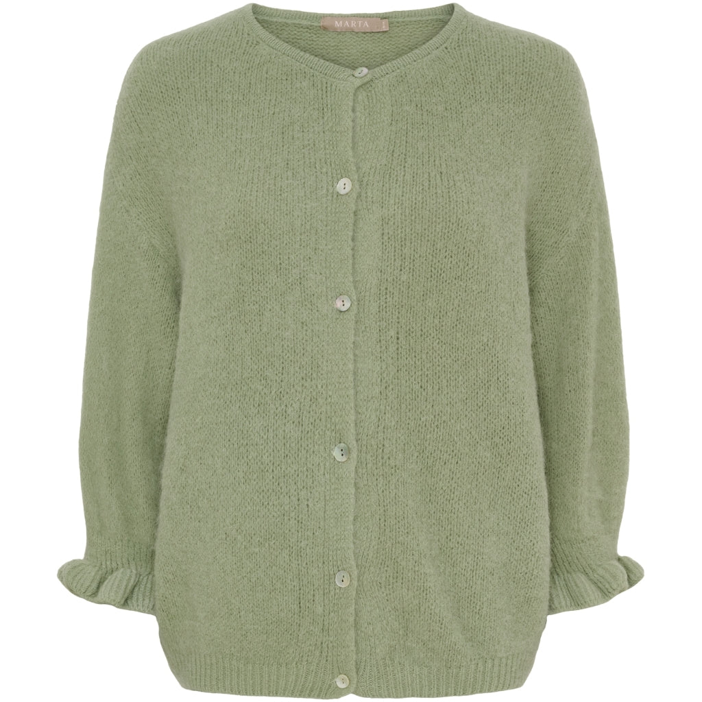 Marta Du Chateau Juliana Cardigan in Salvia Green