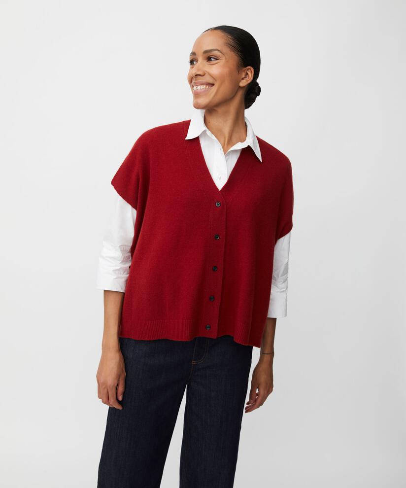 Masai Copenhagen Lucanne Cardigan in Red Dahlia