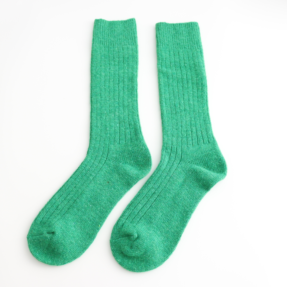 Miss Sparrow Winter Rib Socks Green