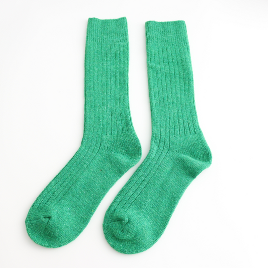 Miss Sparrow Winter Rib Socks Green