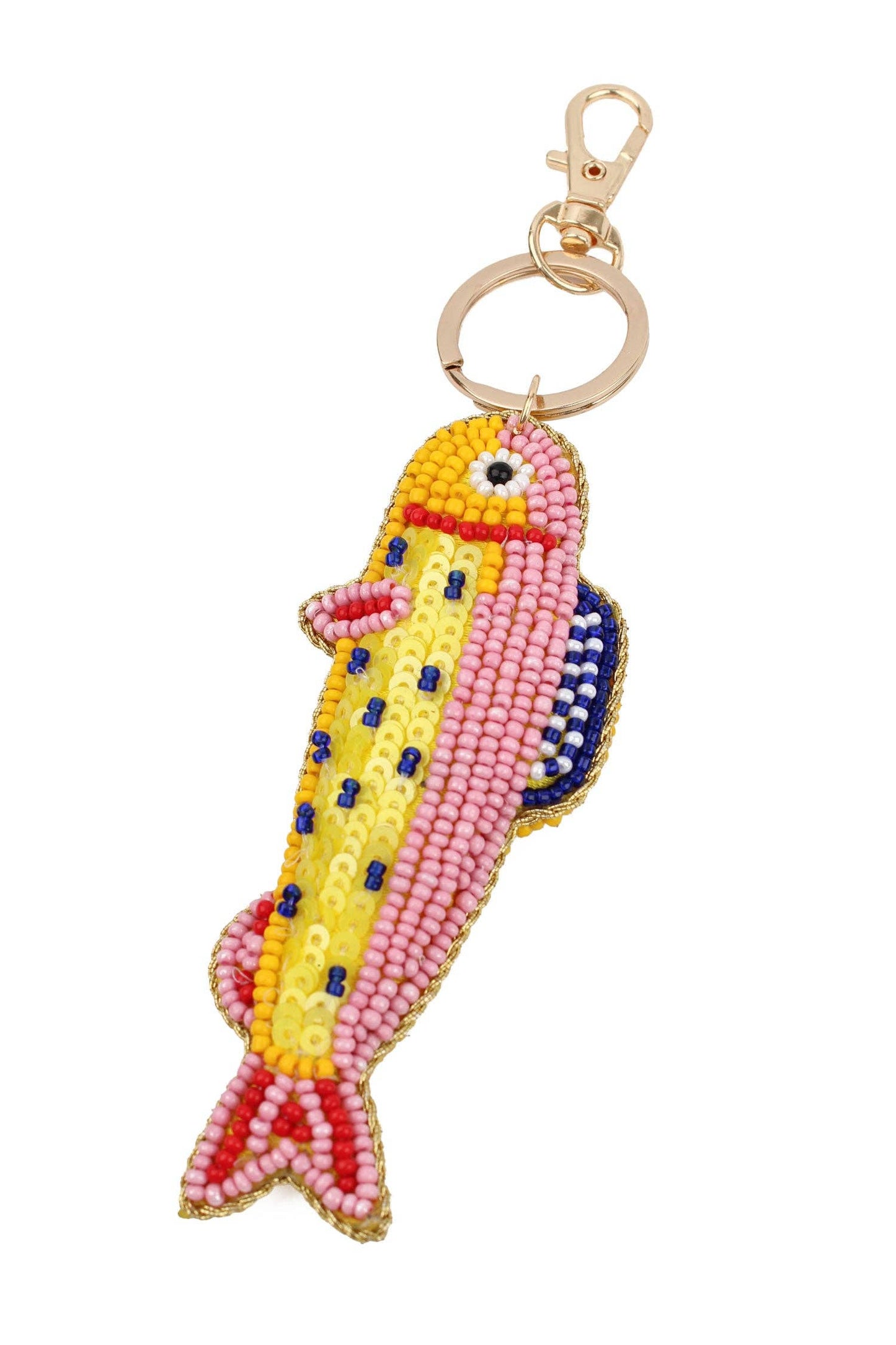 My Doris - YELLOW AND PINK FISH KEYRING/BAG CHARM