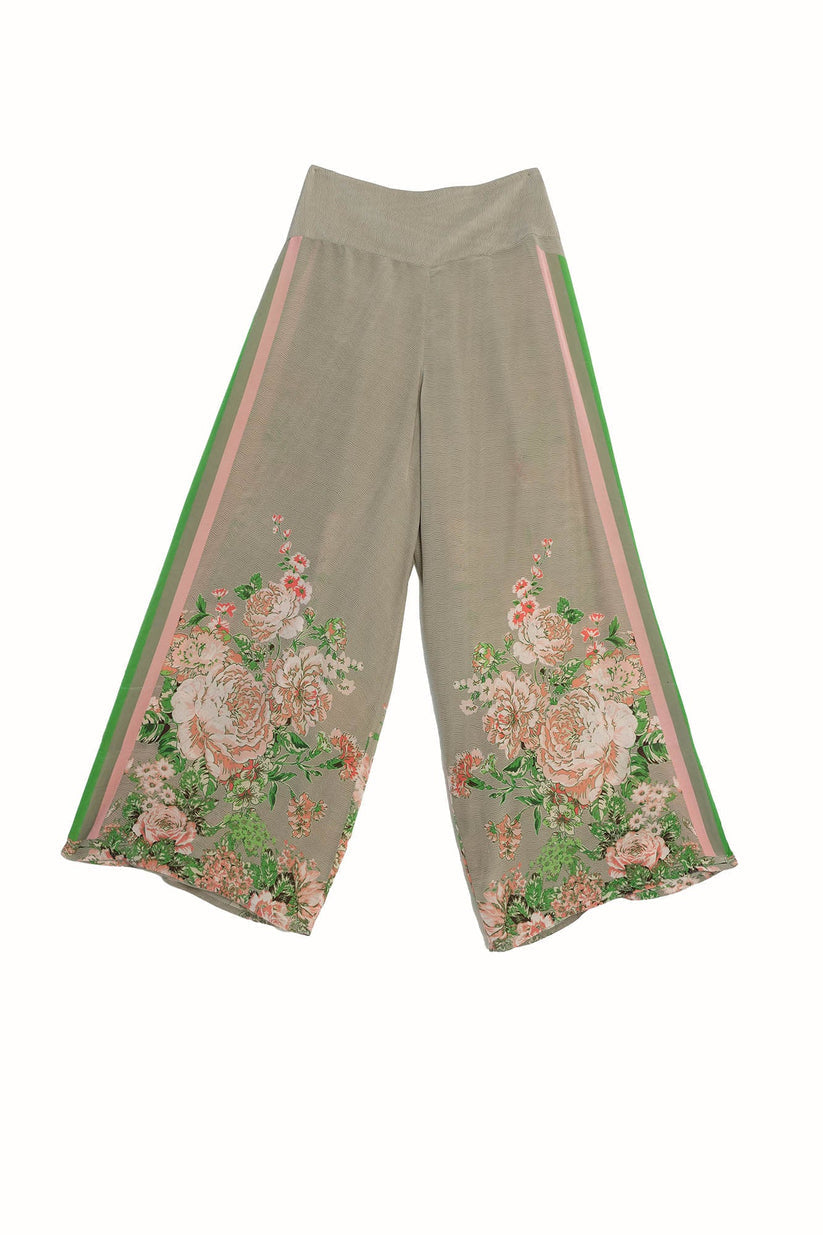One Hundred Stars Neon Rose Beige Palazzo Pant