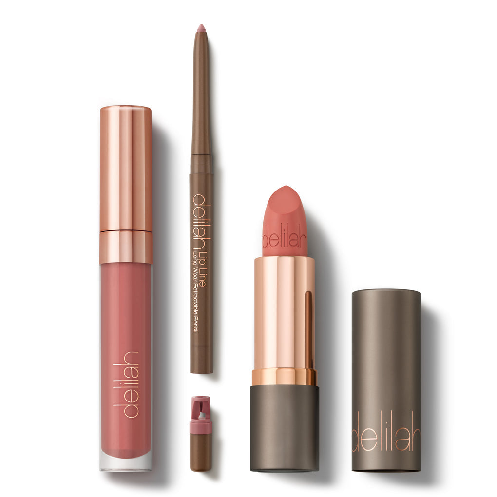 Delilah 3 Piece Lip Wardrobe Collection in Nude