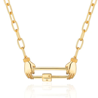 Original Gold Precious Hands Necklace from Scream Pretty