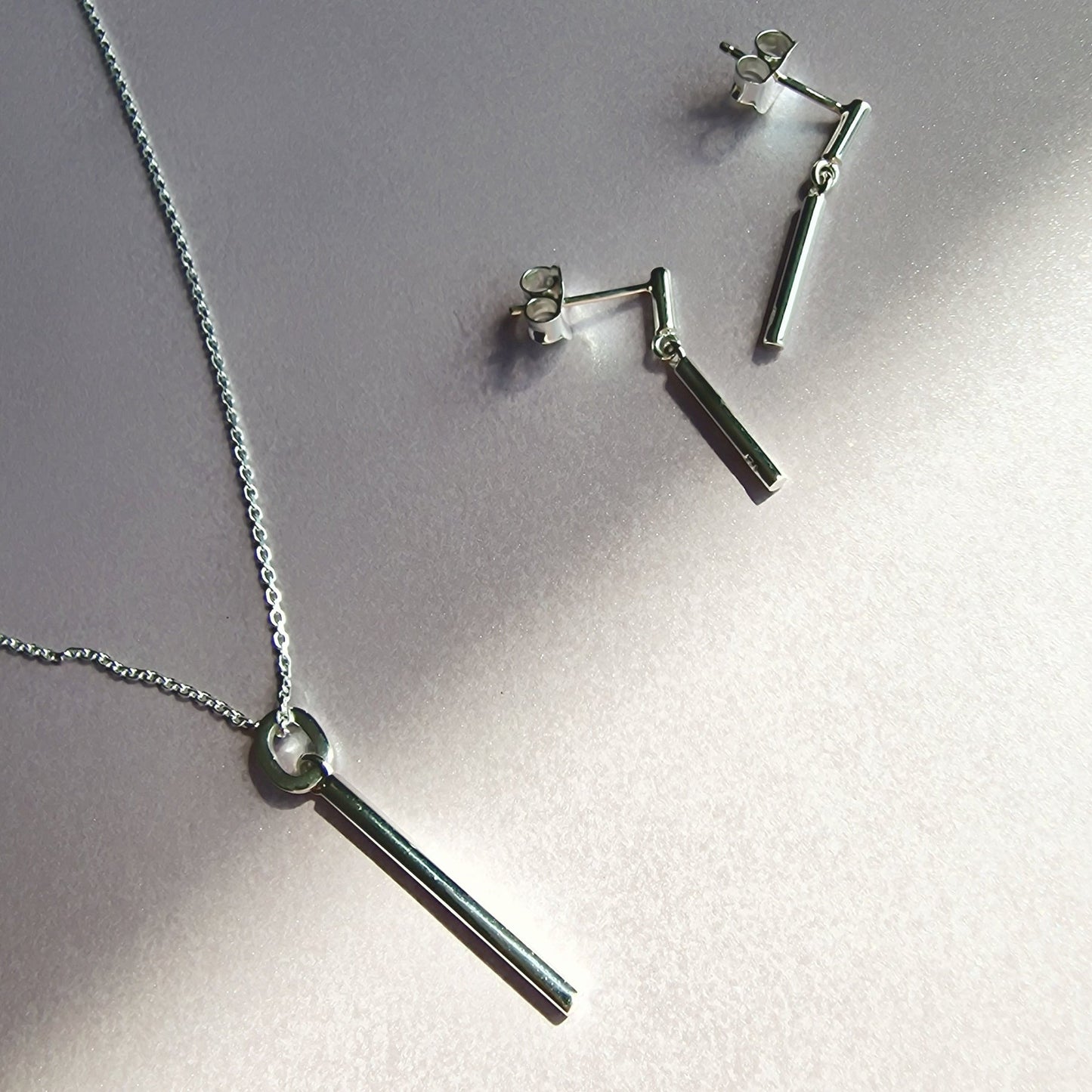 Vurchoo Jewellery Minimalist Silver Bar Pendant