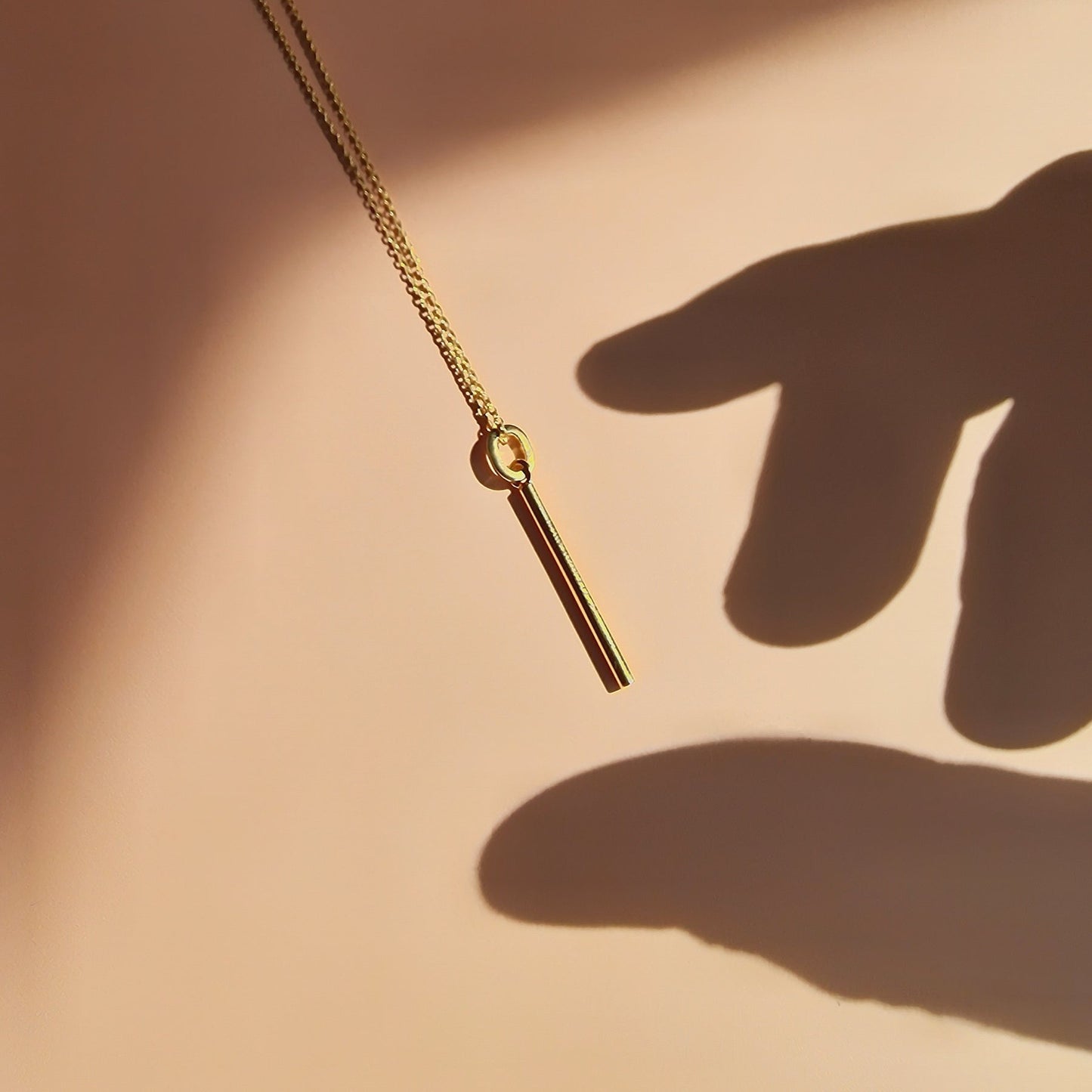 Vurchoo Jewellery Minimalist Gold Bar Pendant