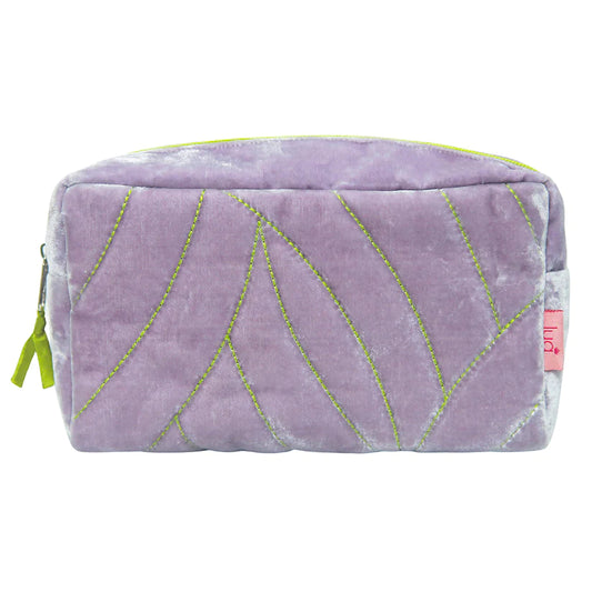 Lavender Quilted Stitch Box Cosmetic Purse