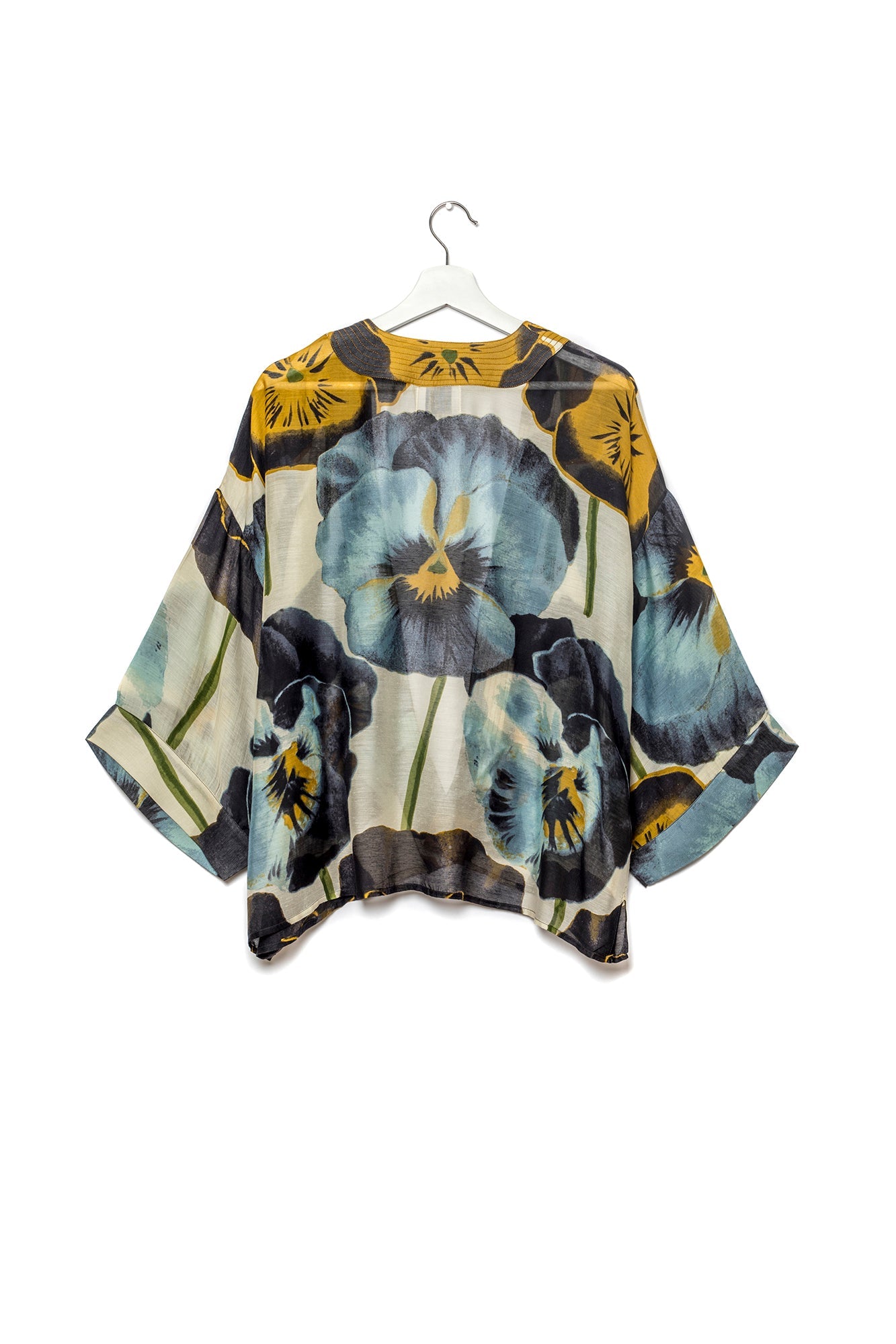 One Hundred Stars Pansy Grey Kimono