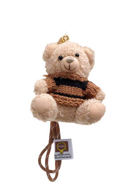 Plush Teddy and Rope Loop Handbag Charm