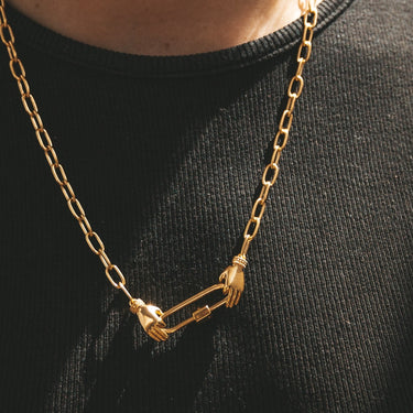 Precious Hands Caribiner Necklace by Scream Pretty
