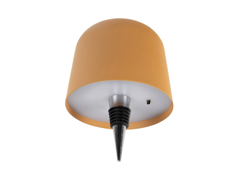 Present Time Bottle Lamp Cone Hat LED in Ochre Yellow