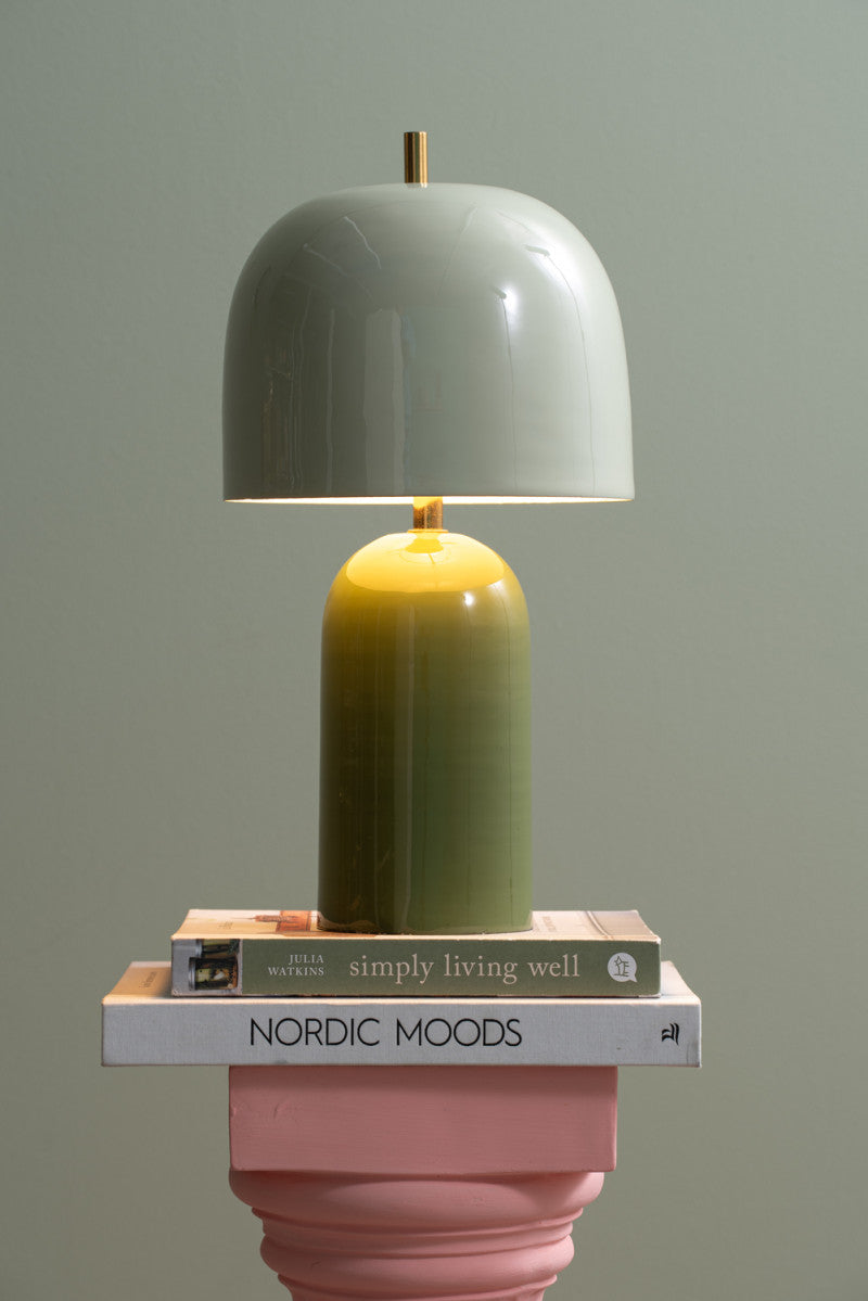 Present Time Enamel Rico Table Lamp in Jungle Green