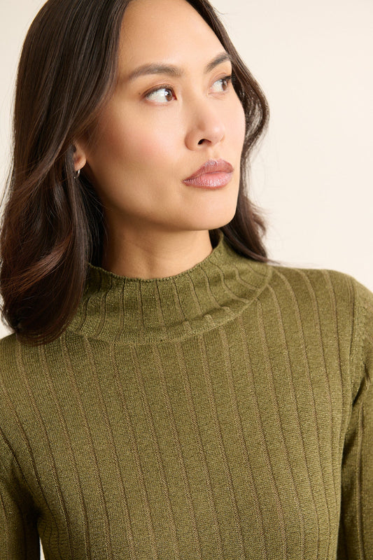 Garance Paris Pistache Top in Khaki Green