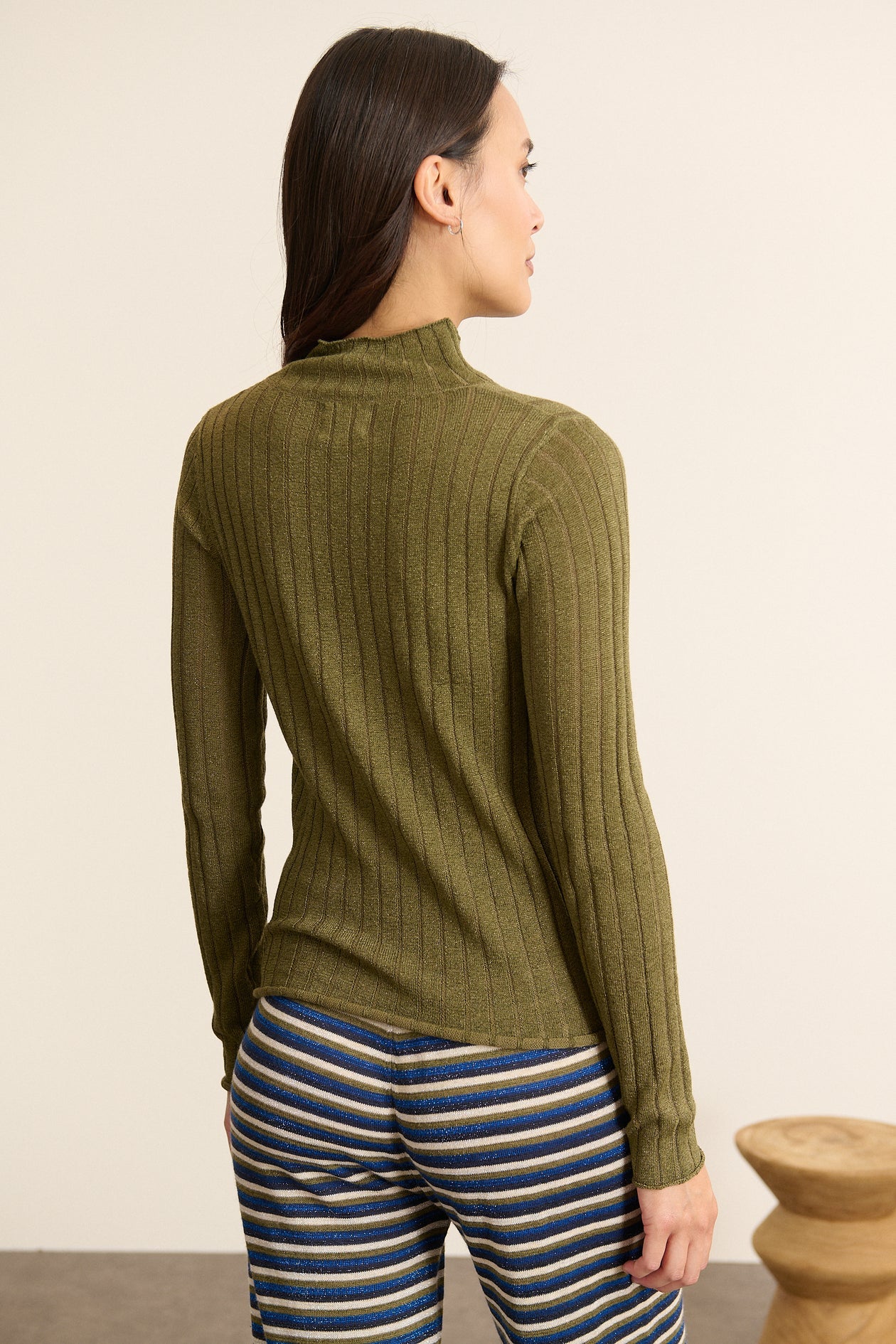 Garance Paris Pistache Top in Khaki Green