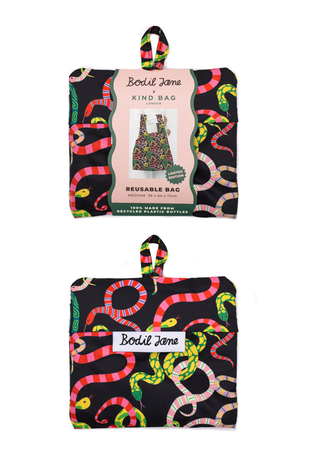 Kind Bag Bodil Jane Sizzling Snakes Paradise Medium Reusable Bag