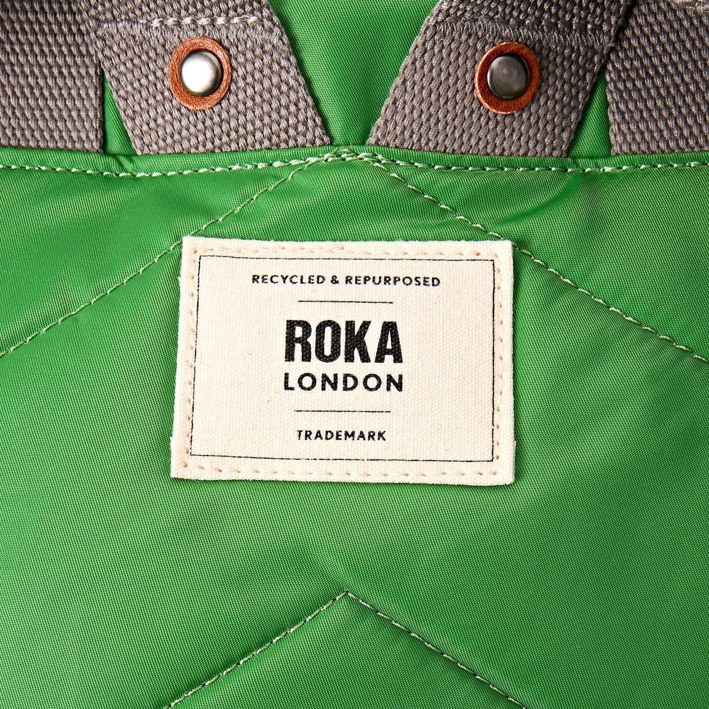 Roka London Small Canfield Roll Top Backpack in Online Lime
