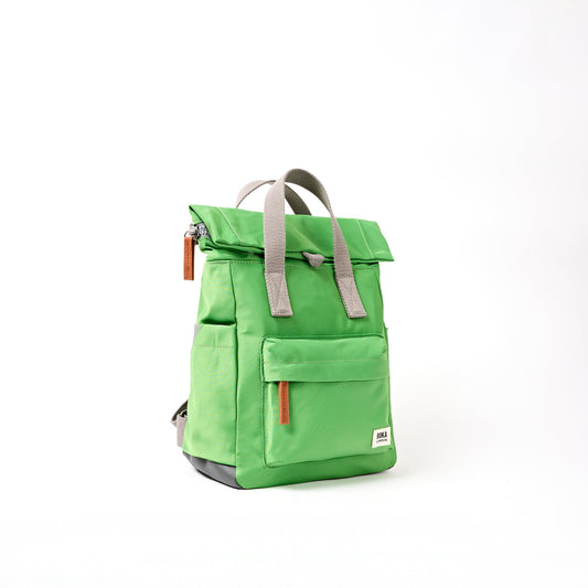 Roka London Small Canfield Roll Top Backpack in Online Lime