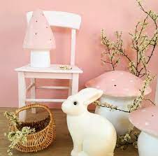 Heico Lamp Small Mushroom Vintage Pink