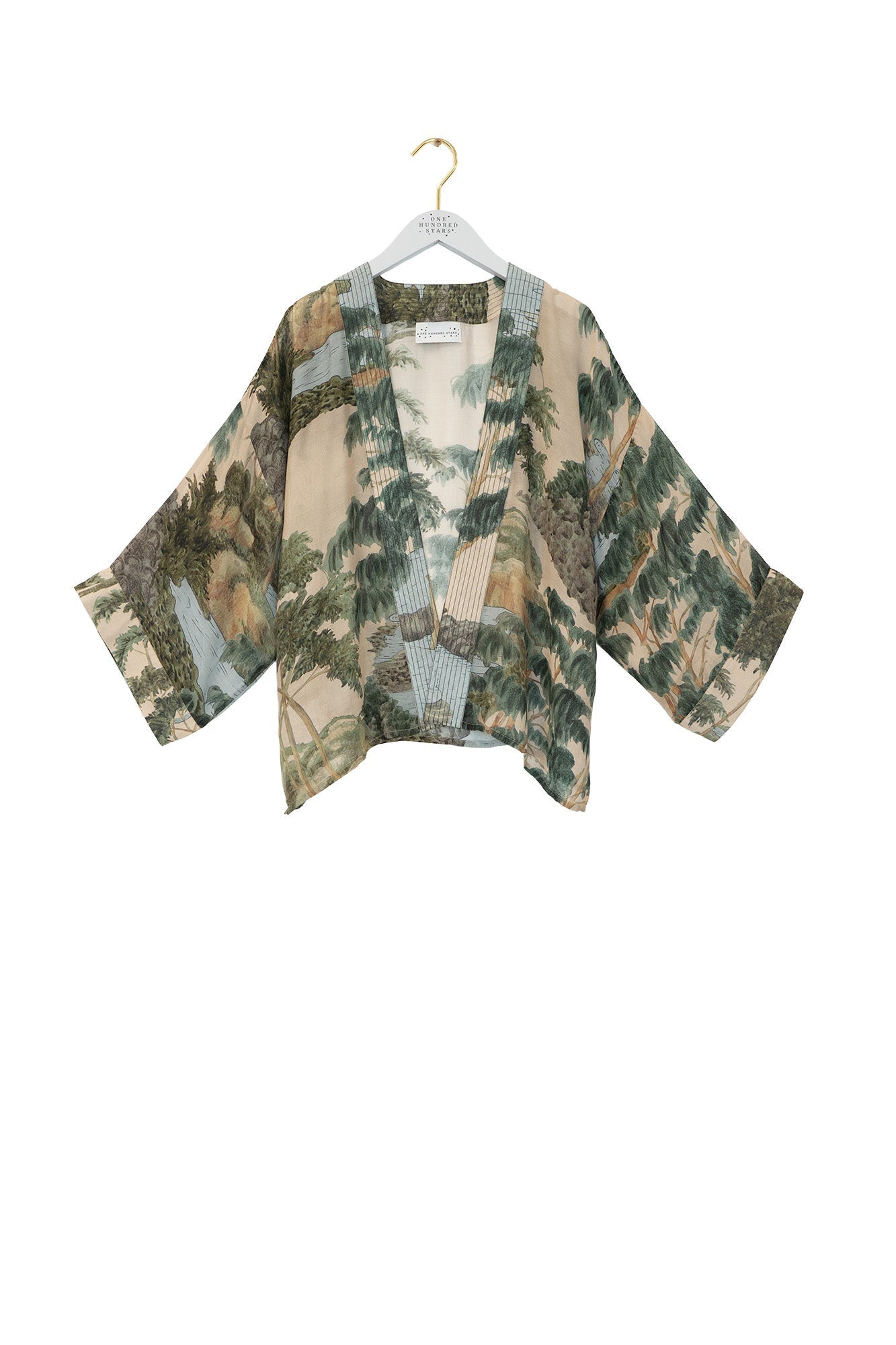 One Hundred Stars Rivers and Trees Natural Kimono