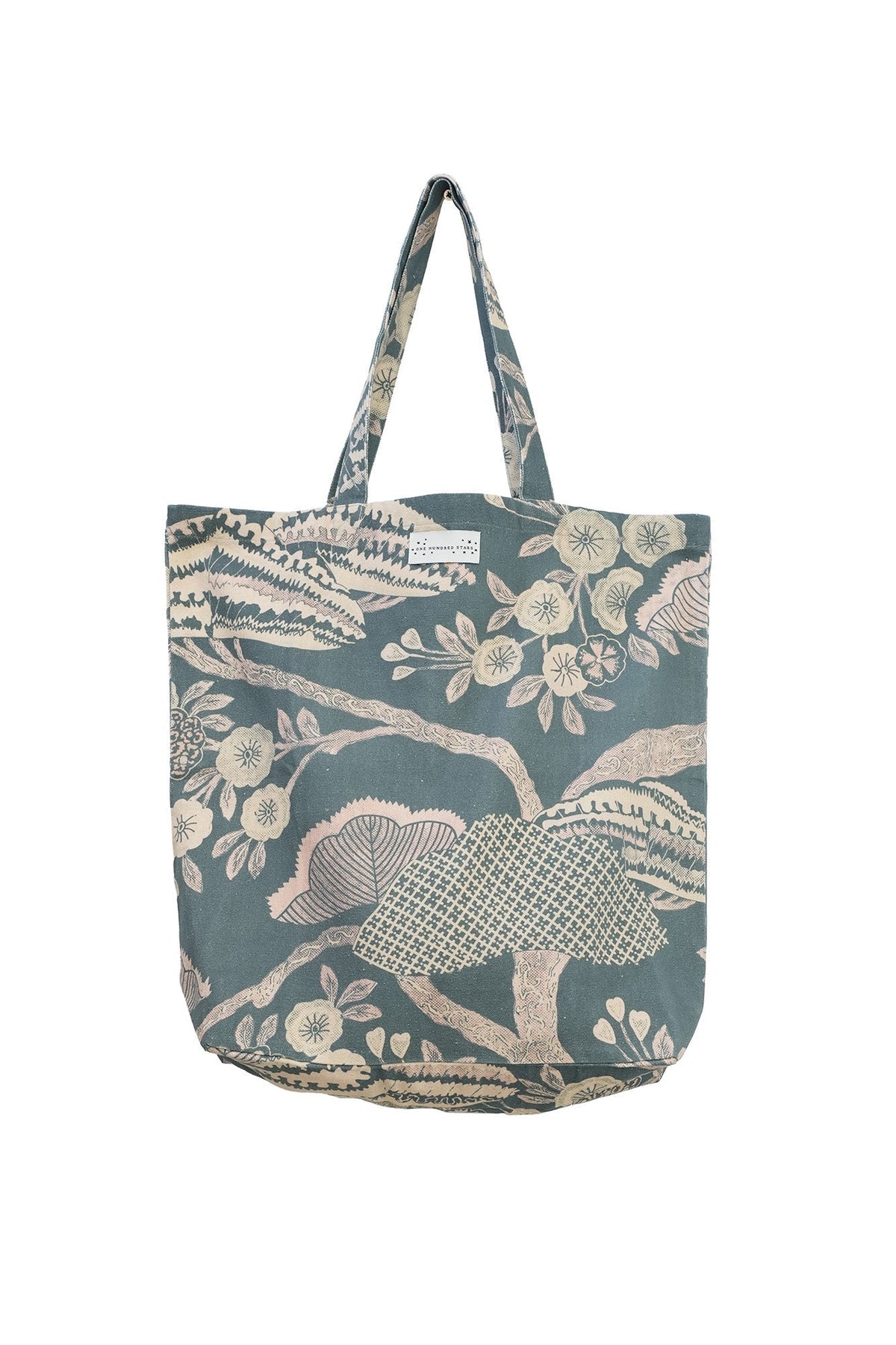 One Hundred Stars Rosa Blue Canvas Bag