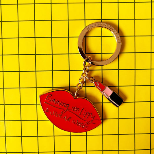 House of Disaster Small Talk 'Running on lippy and swear words' Keyring