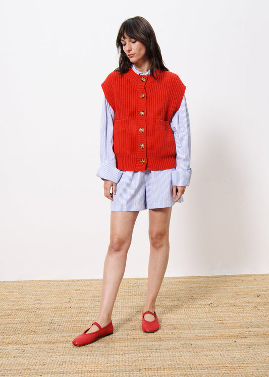 FRNCH Carmele Red Sweater
