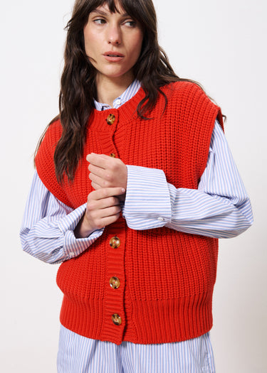 FRNCH Carmele Red Sweater