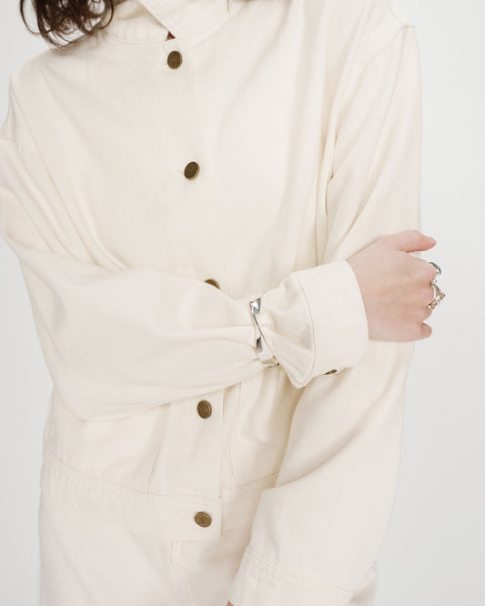 Grace & Mila Vinnie Jacket in Ecru Denim